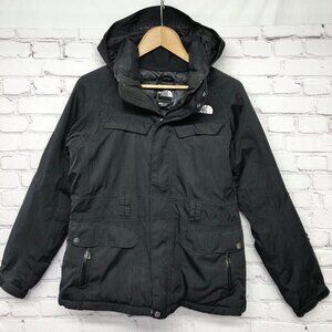 The North Face Black Goose Down 550 Hyvent Full Zip Hooded Coat Sz Med *read*